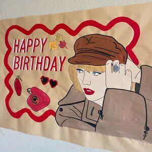 Taylor Swift- RED Birthday Banner